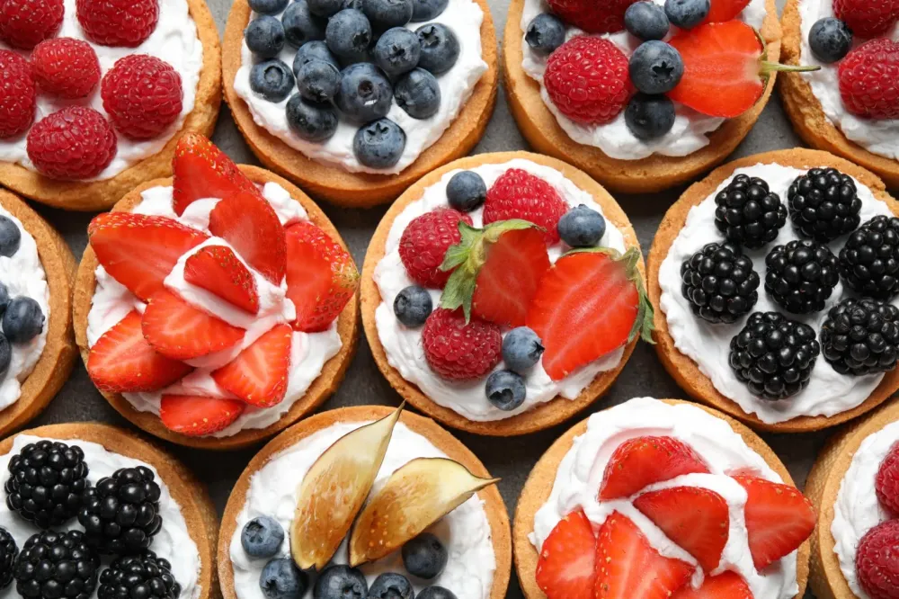 différentes patisserie tartelettes